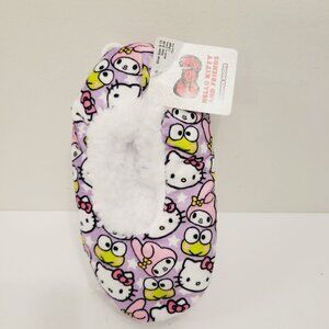 Kids Girl Hello Kitty Friends Slip on Fuzzy Slipper Socks Sz 8/13 Small/Med